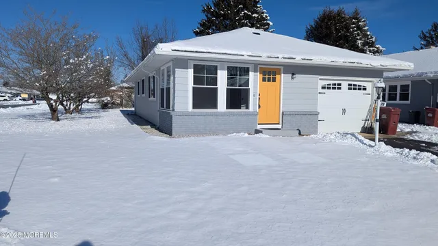 a view of a house with a patio