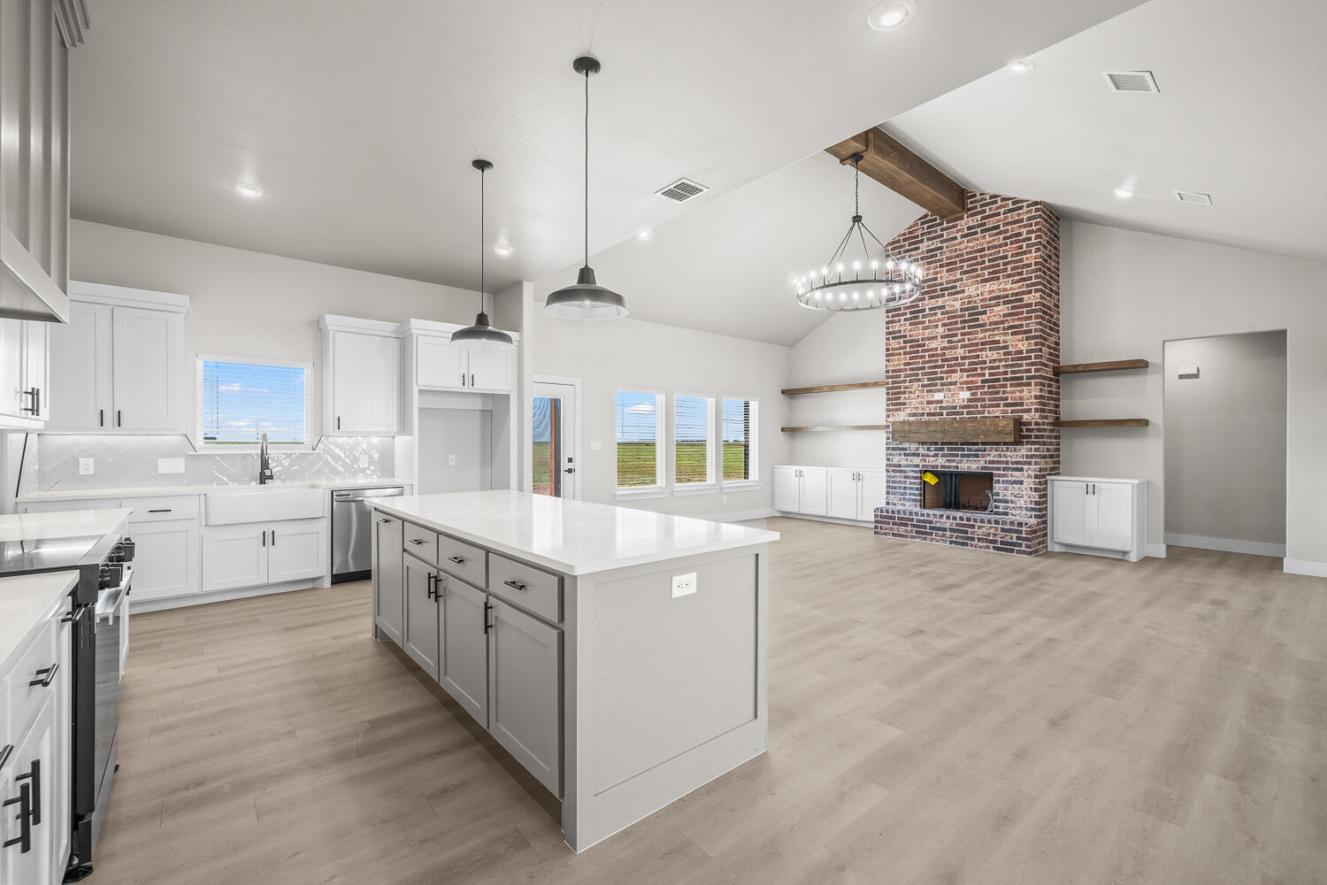 17414 C R 3100 Slaton, TX 79364 - Photo 35 of 46 a kitchen with stainless steel appliances granite countertop a sink and cabinets