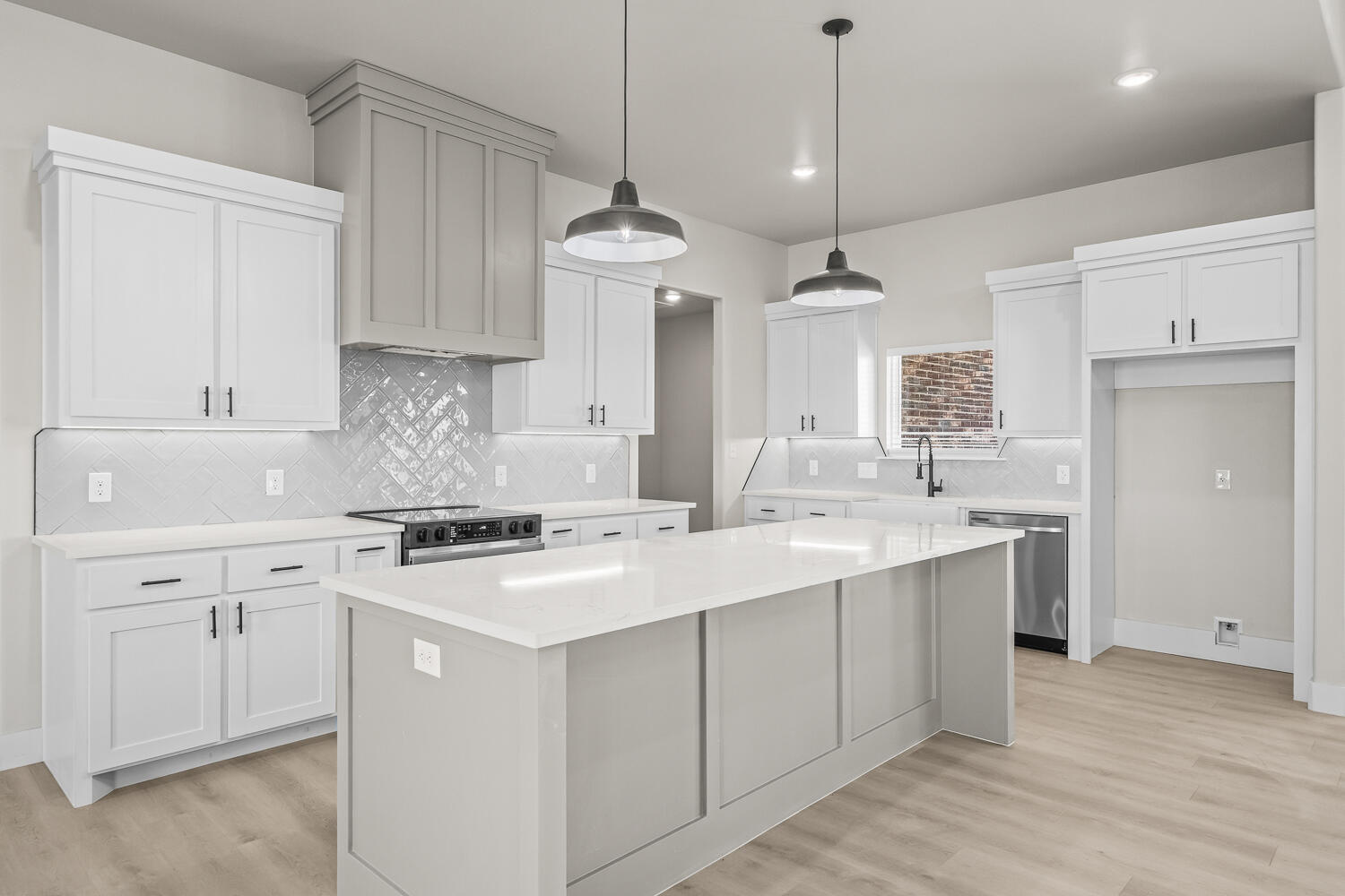 17414 C R 3100 Slaton, TX 79364 - Photo 37 of 46 a kitchen with a sink stove and cabinets