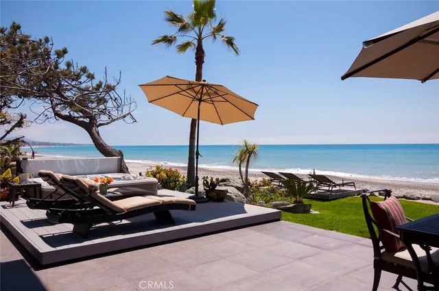 a view of a terrace with chairs