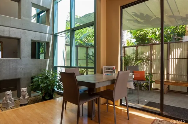 a view of a chairs on the roof deck