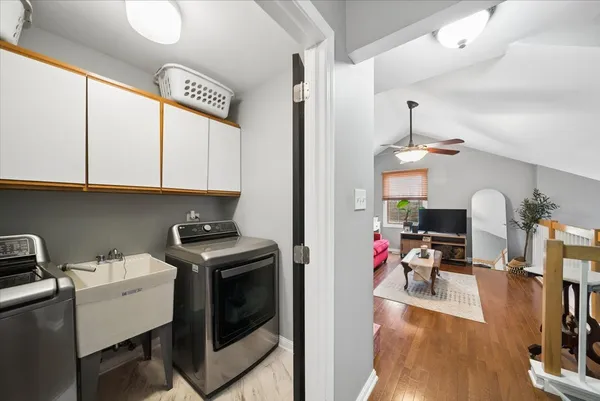 a view of kitchen and sink