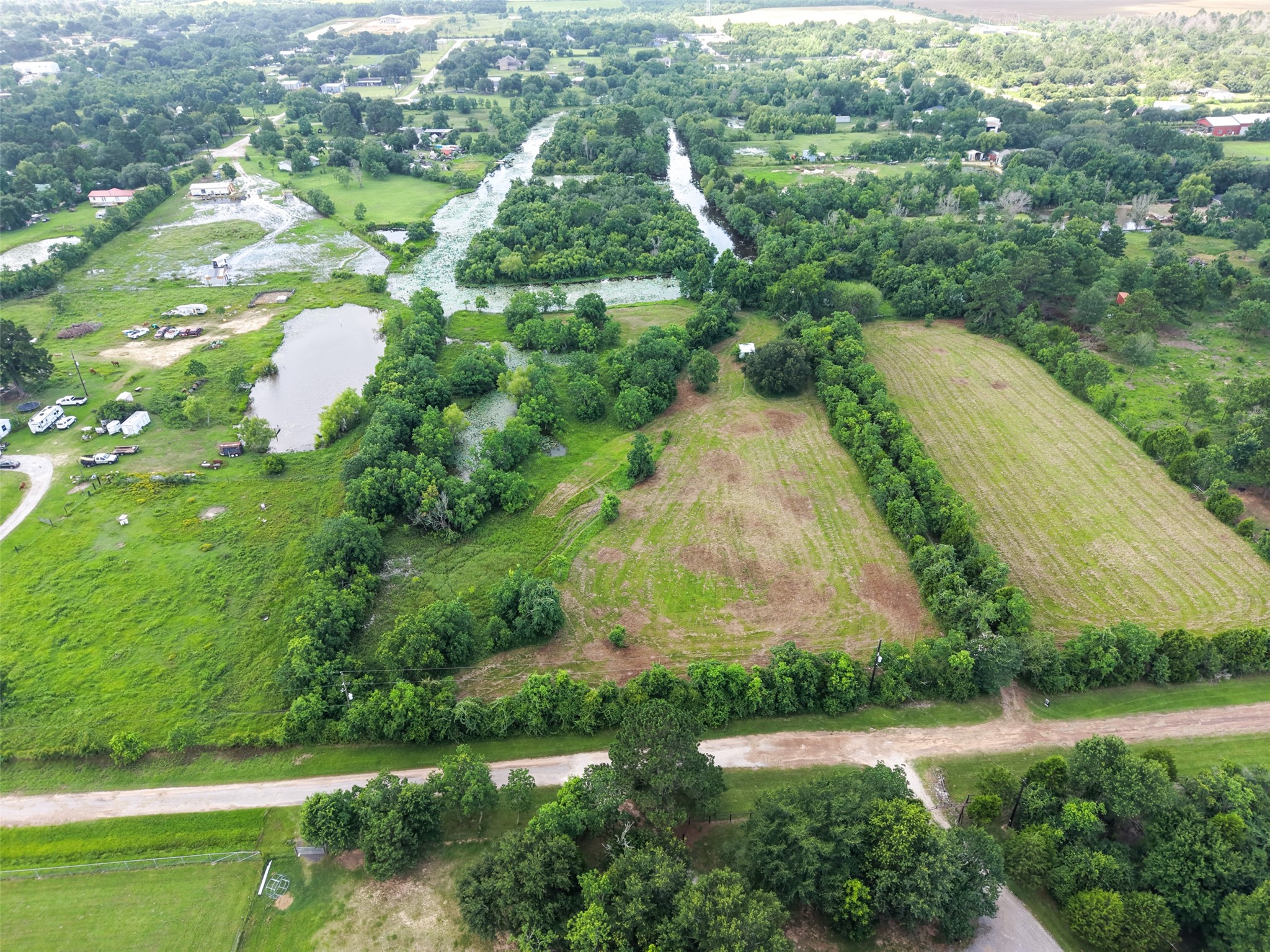 28619 Barry Lane Waller, TX 77484 - Photo 4 of 28 Bird's-eye view emphasizing the usable acreage and expansive homesite potential