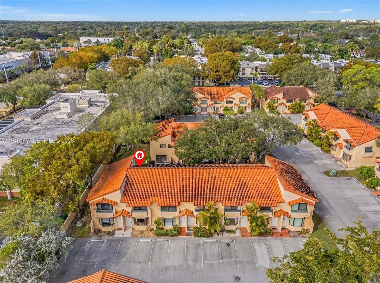 7858 Southwest 102nd Lane Miami, FL 33156 - Photo 17 of 22 an aerial view of residential houses with outdoor space and trees