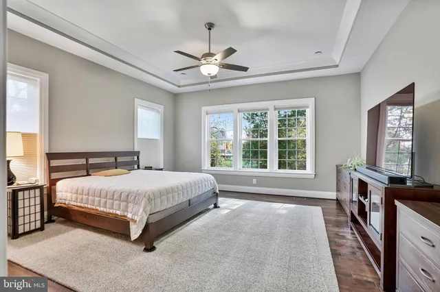 a view of cabinets and wooden floor