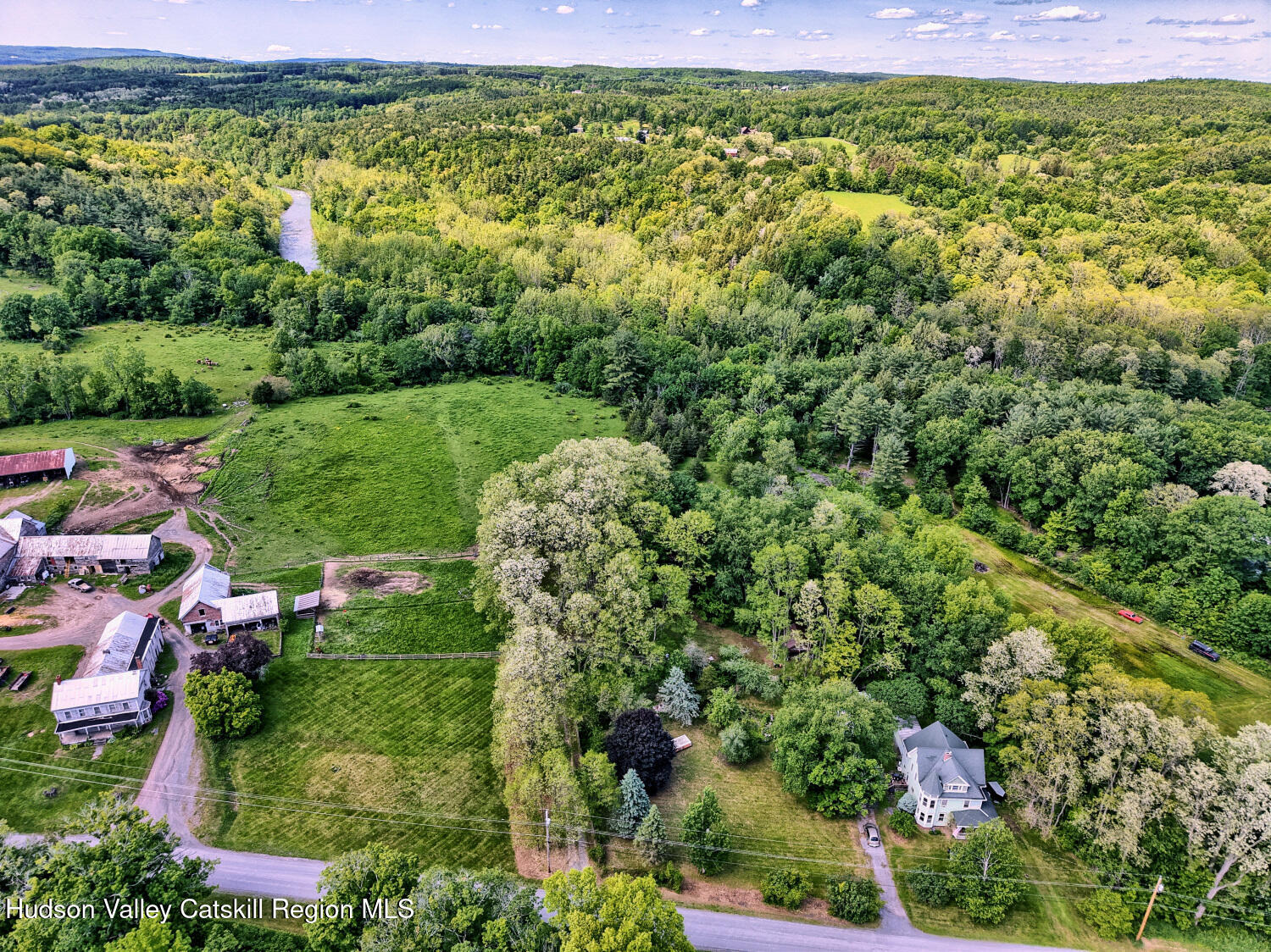 360 Stone Bridge Rd Extension East Durham, NY 12423 - Photo 73 of 83 an aerial view of residential houses with outdoor space and trees