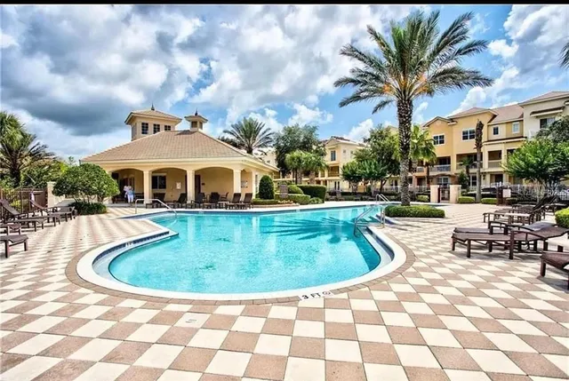 a view of outdoor space yard swimming pool and patio