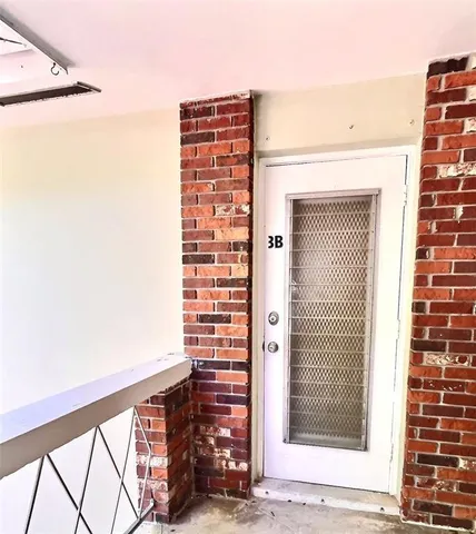 a view of front door of house