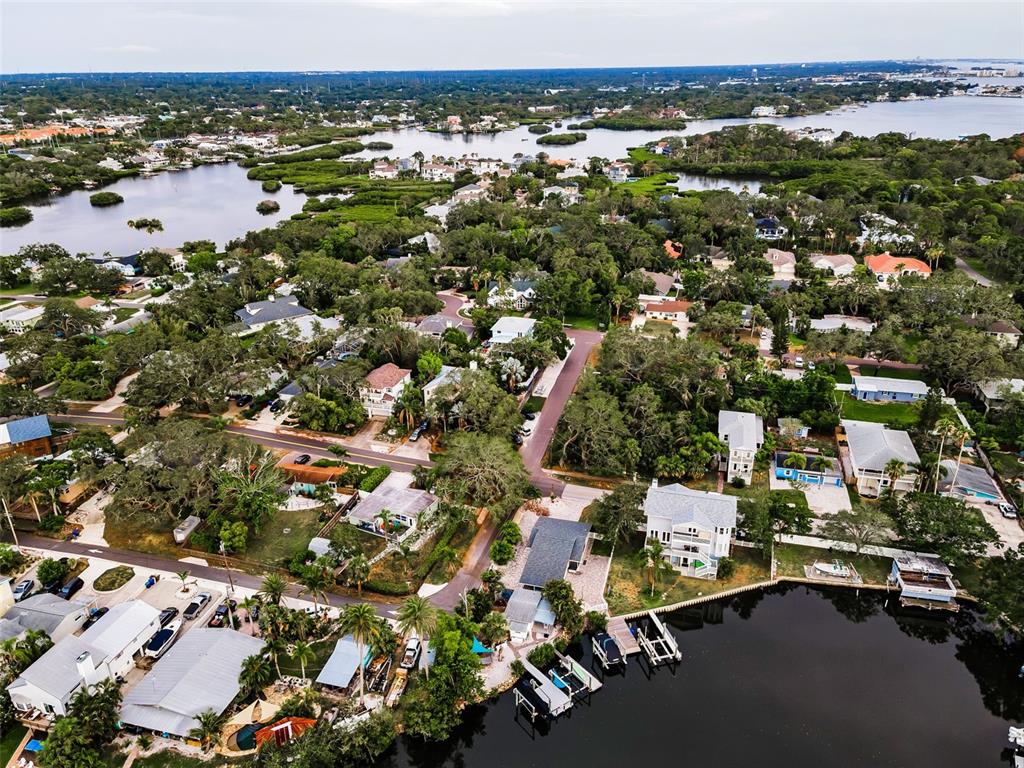 394 Georgia Avenue Crystal Beach, FL 34683 - Photo 45 of 69 an aerial view of residential houses with outdoor space