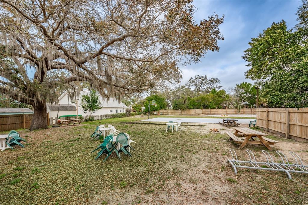 394 Georgia Avenue Crystal Beach, FL 34683 - Photo 64 of 69 a backyard of a house with table and chairs