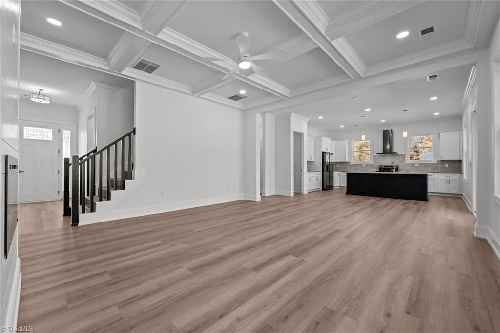 1168 Riverside Drive Lexington, NC 27292 - Photo 10 of 50 Enjoy this Open Floor Layout with so much Natural Lighting and Coffered Ceilings.