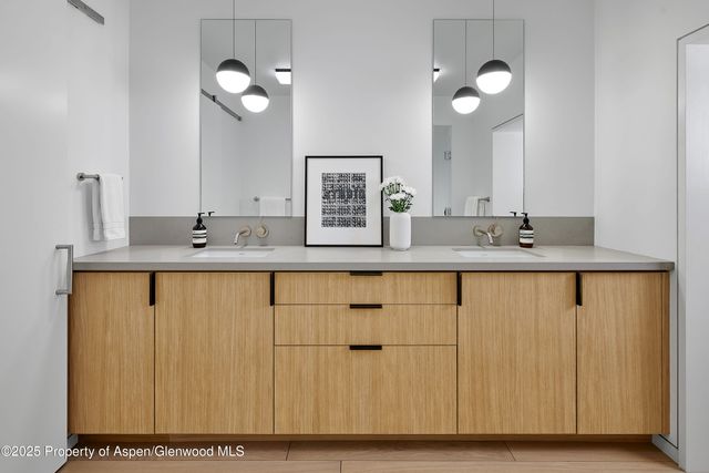 a hallway with storage and utility