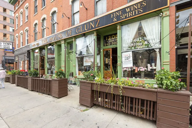 a front view of a building with street view