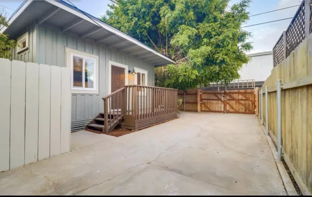 a view of outdoor space and deck