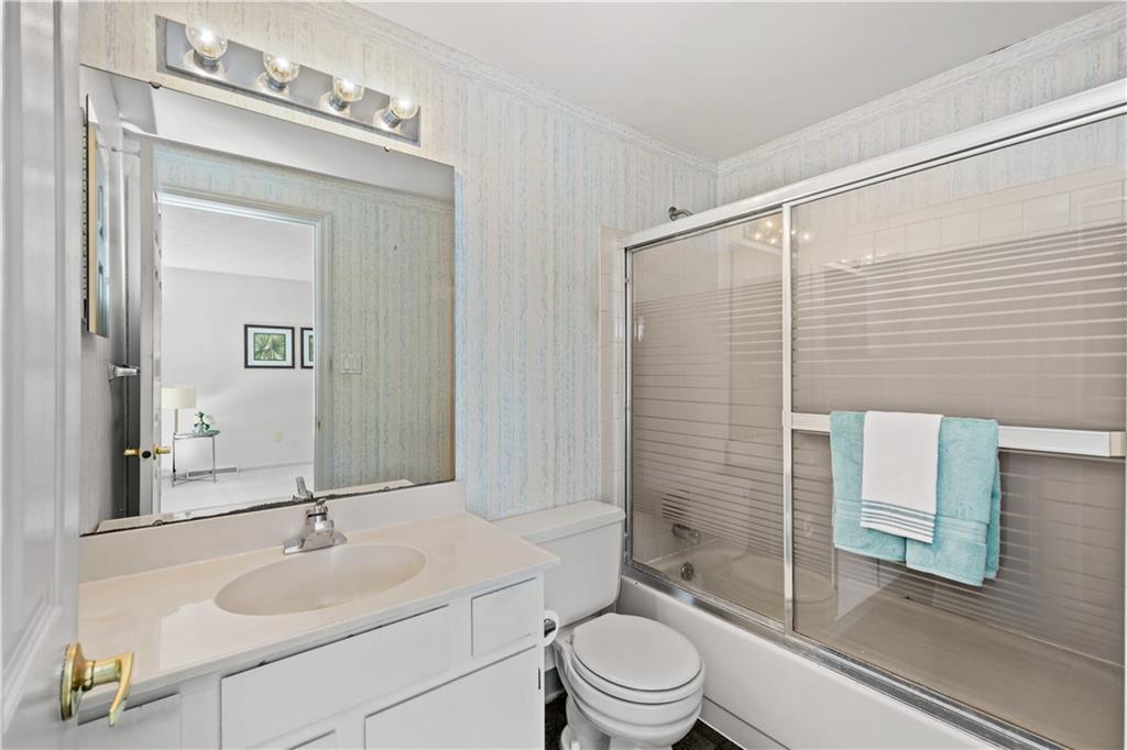 204 Timber Lane Sewickley, PA 15143 - Photo 19 of 25 a bathroom with a sink a toilet and shower