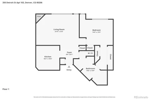 $535,000 | 350 Detroit Street, Unit 103, Denver, CO 80206