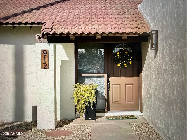 a view of a entryway door of the house