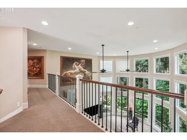 a view of a porch with wooden floor
