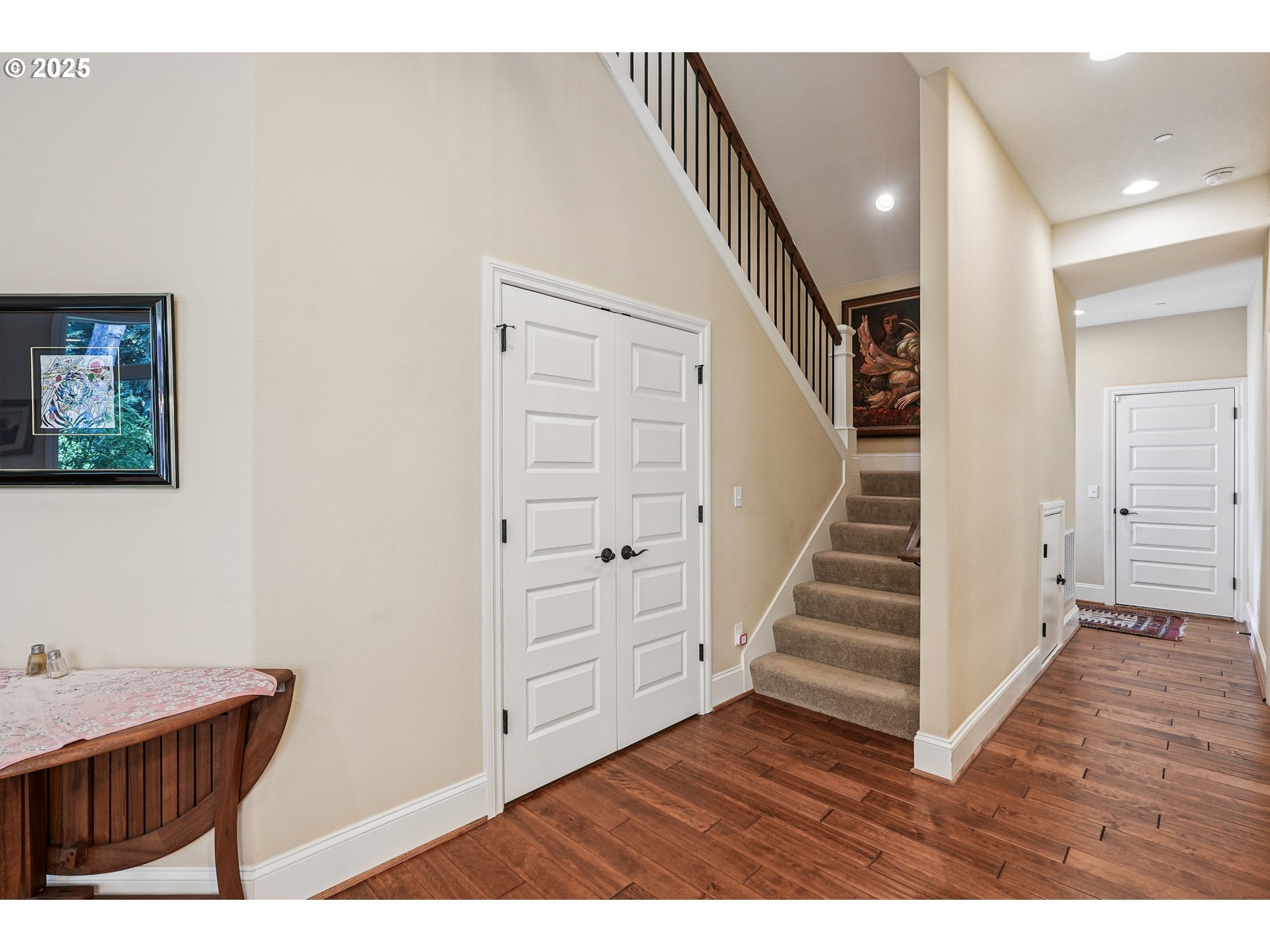 1621 Southeast McBrod Avenue Milwaukie, OR 97222 - Photo 27 of 41 a view interior of house with stairs and wooden floor