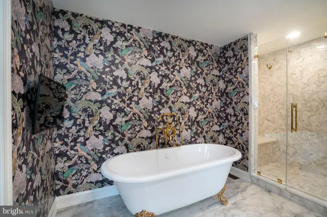 a view of a hallway with wine glasses