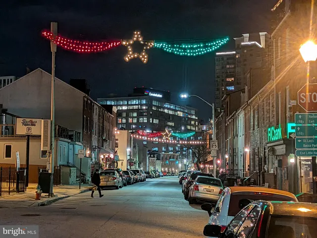 a view of a building with sitting area