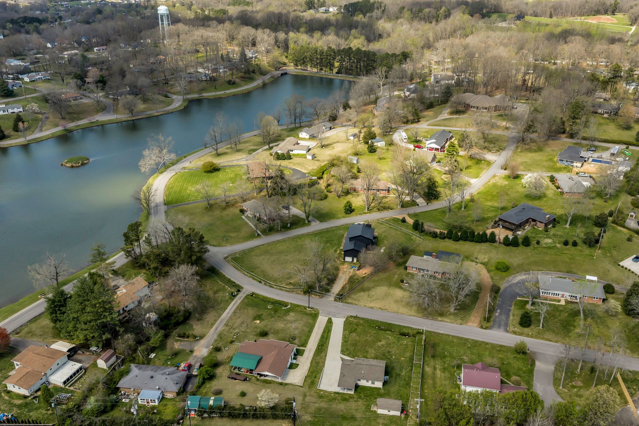 108 Lake Valley Road Dickson, TN 37055 - Photo 40 of 42 an aerial view of a house with a lake view