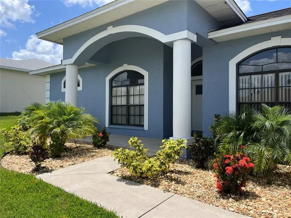 a front view of a house