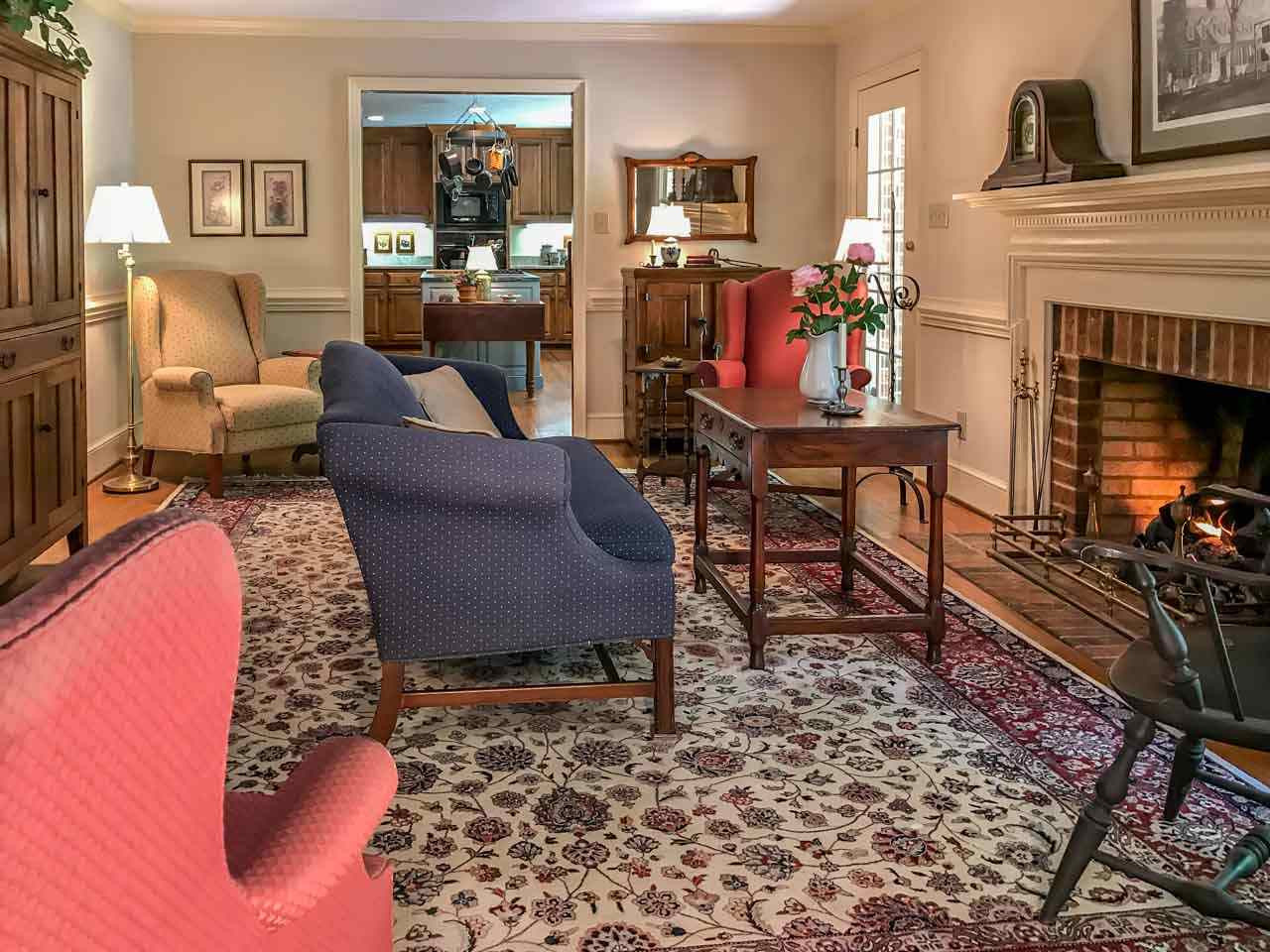 1806 Grande Oaks Road Durham, NC 27712 - Photo 18 of 25 Spacious Family Room with view toward kitchen and incredible garden views. Family Room