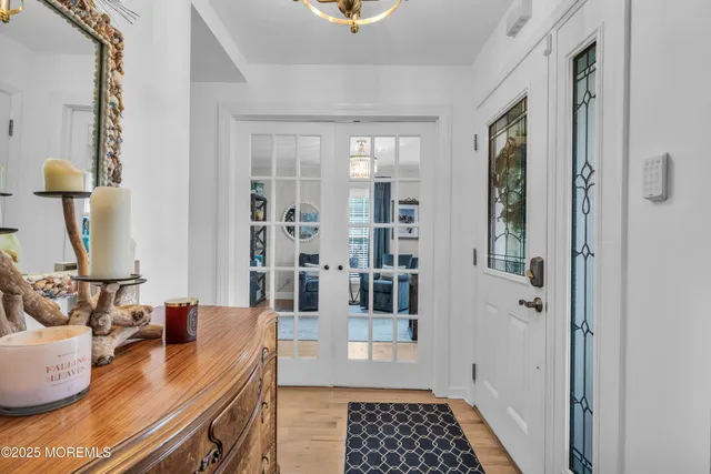 a view of a kitchen with furniture and window