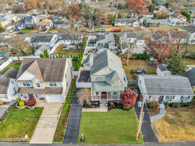 an aerial view of multiple house