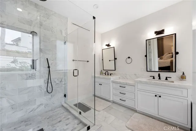 a bathroom with a bathtub and a window