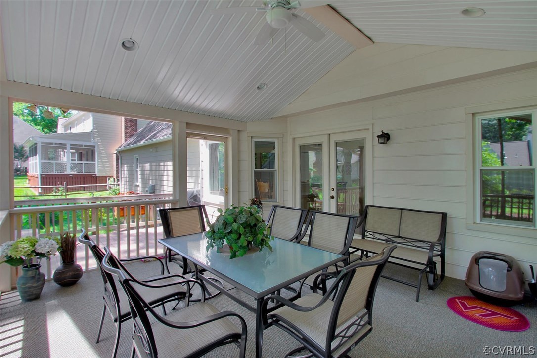 13808 Shadow Ridge Road Midlothian, VA 23112 - Photo 23 of 29 a balcony with furniture and potted plants