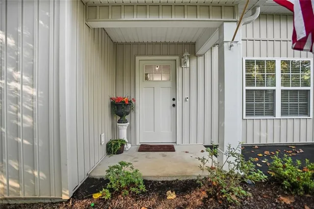 a front view of a house