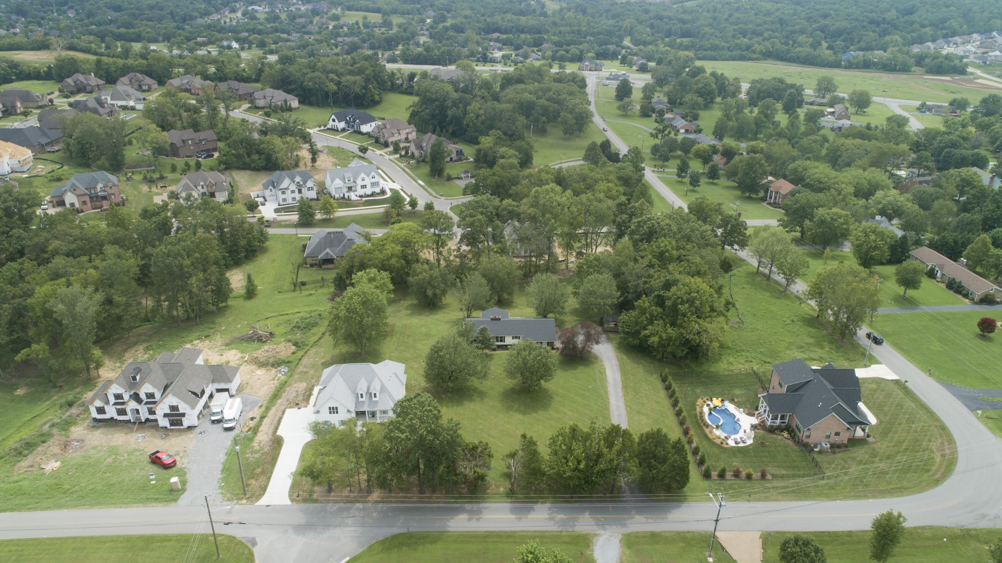 211 Old Horn Springs Road Lebanon, TN 37087 - Photo 43 of 43 an aerial view of residential houses with outdoor space and swimming pool