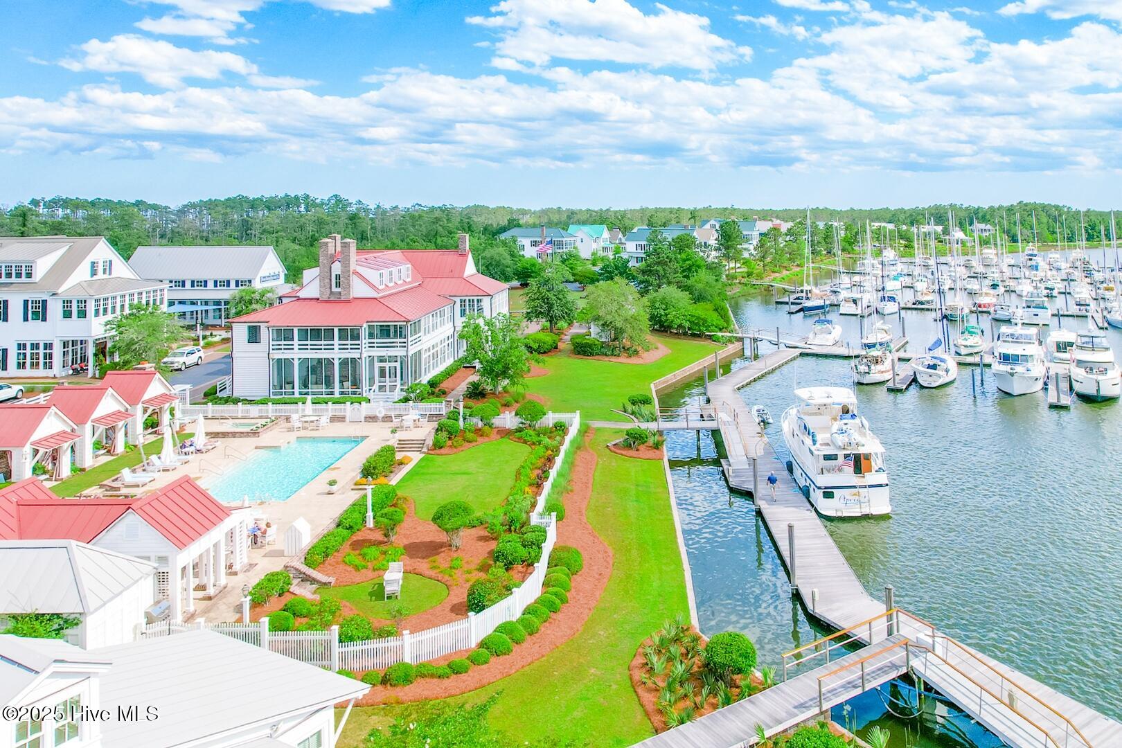 203 River Watch Road Oriental, NC 28571 - Photo 27 of 47 _Aerial Marina & Club (Large)