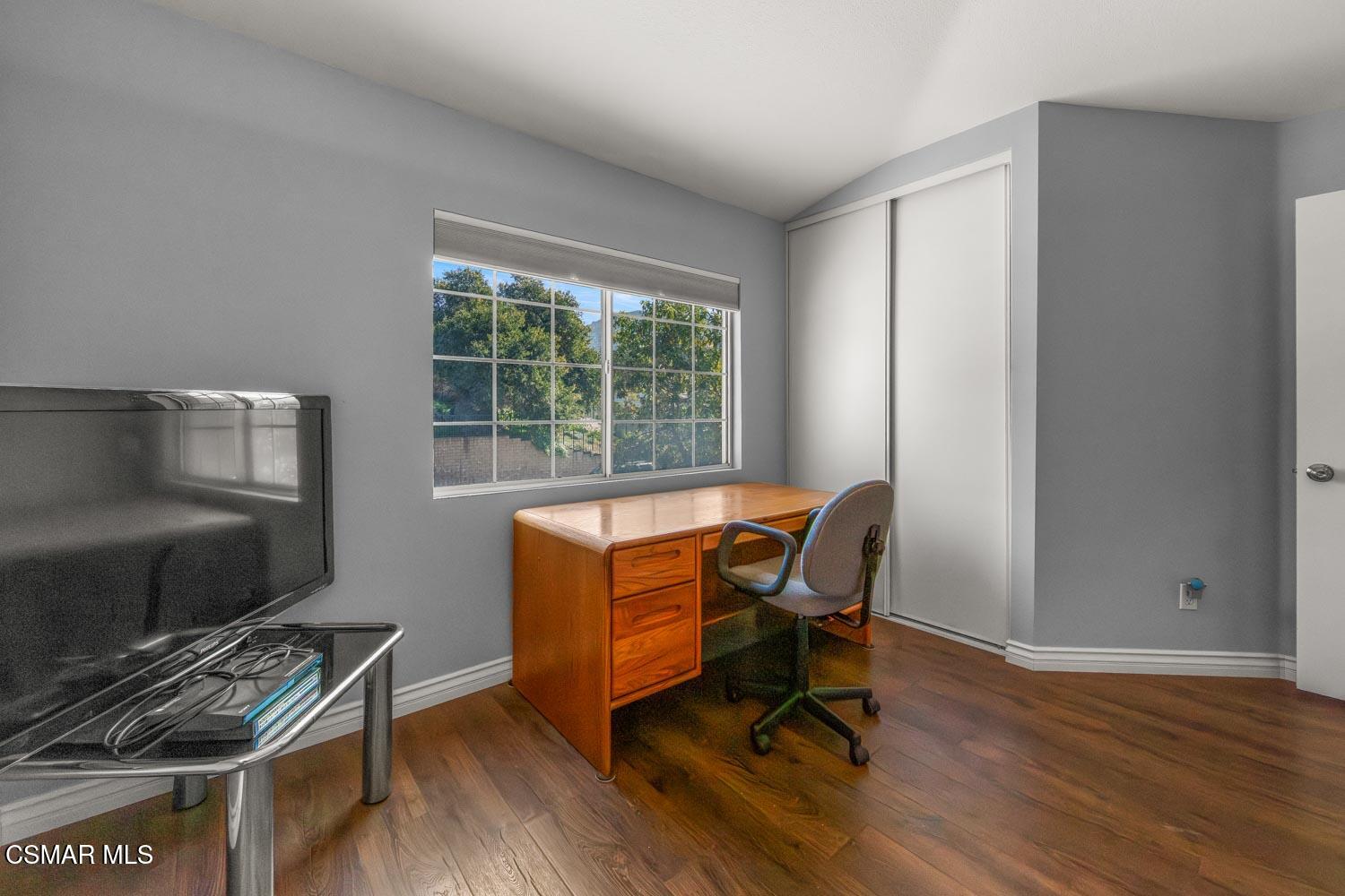 1741 Chaps Court Simi Valley, CA 93063 - Photo 17 of 28 a workspace with wooden floor and a window
