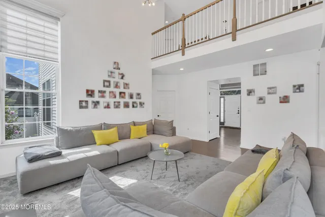 a outdoor living space with furniture and a potted plant