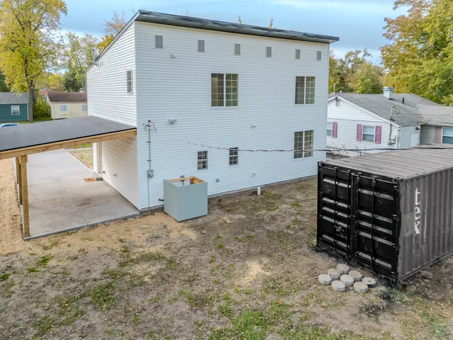 an aerial view of multiple house
