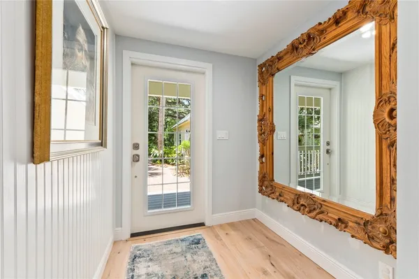 a view of an empty room and window