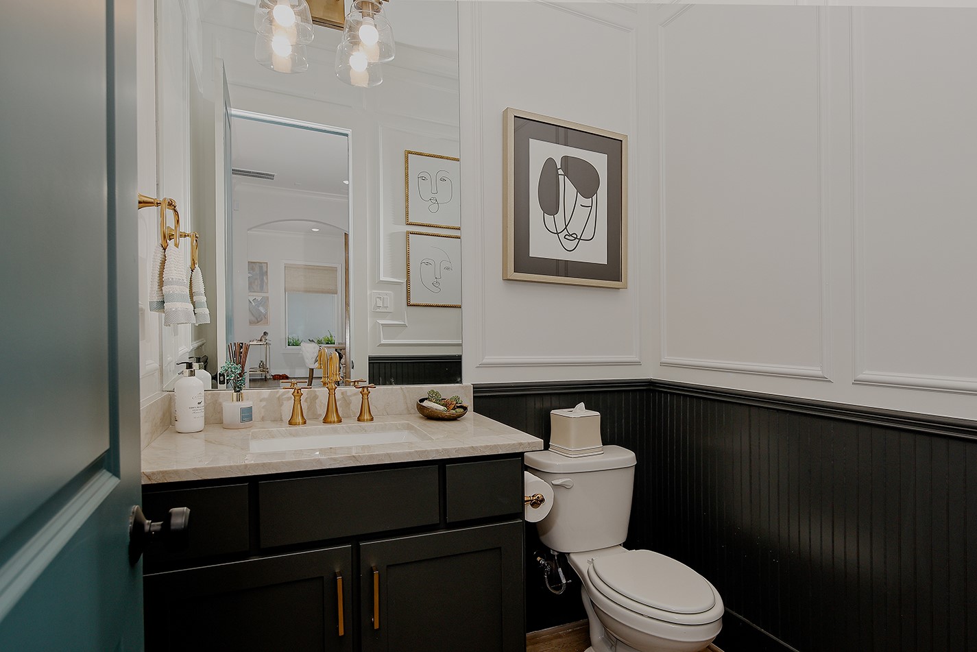 2017 Bennet Lane Conroe, TX 77384 - Photo 23 of 48 A powder room services the downstairs living areas...