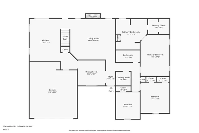$459,000 | 274 Bradford Trail, Collierville, TN 38017