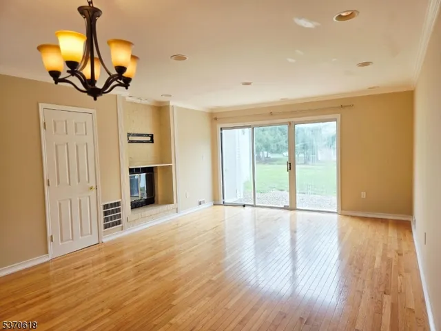a view of a livingroom with a chandelier