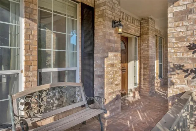 a view of front door of house