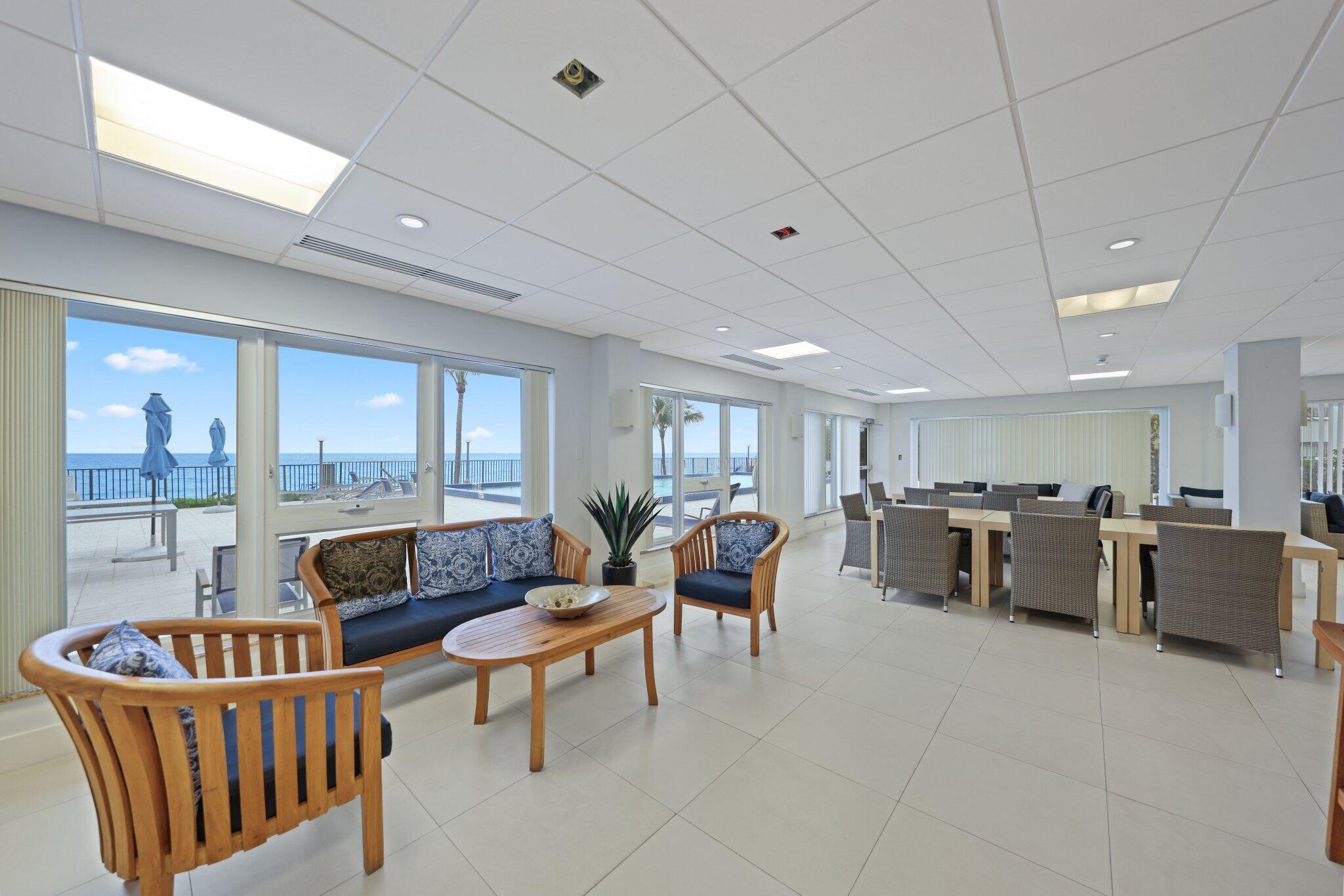 2066 North Ocean Boulevard, Unit 2SW Boca Raton, FL 33431 - Photo 24 of 34 Social Room w/view of Ocean