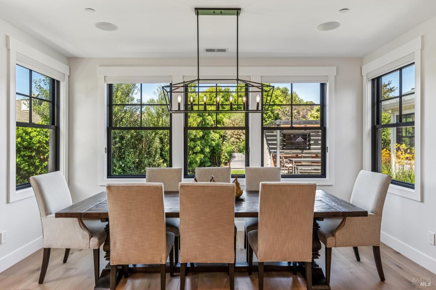 85 Harriet Way Tiburon, CA 94920 - Photo 16 of 44 a view of a dining room with furniture window and outside view