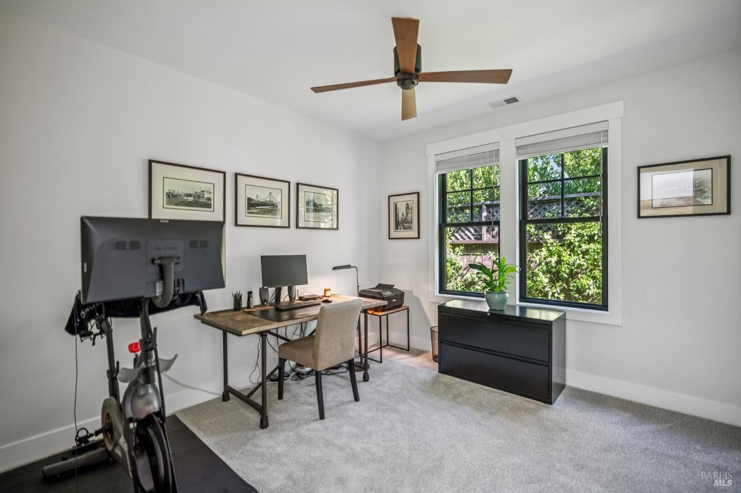 85 Harriet Way Tiburon, CA 94920 - Photo 26 of 44 a workspace with furniture window and wooden floor