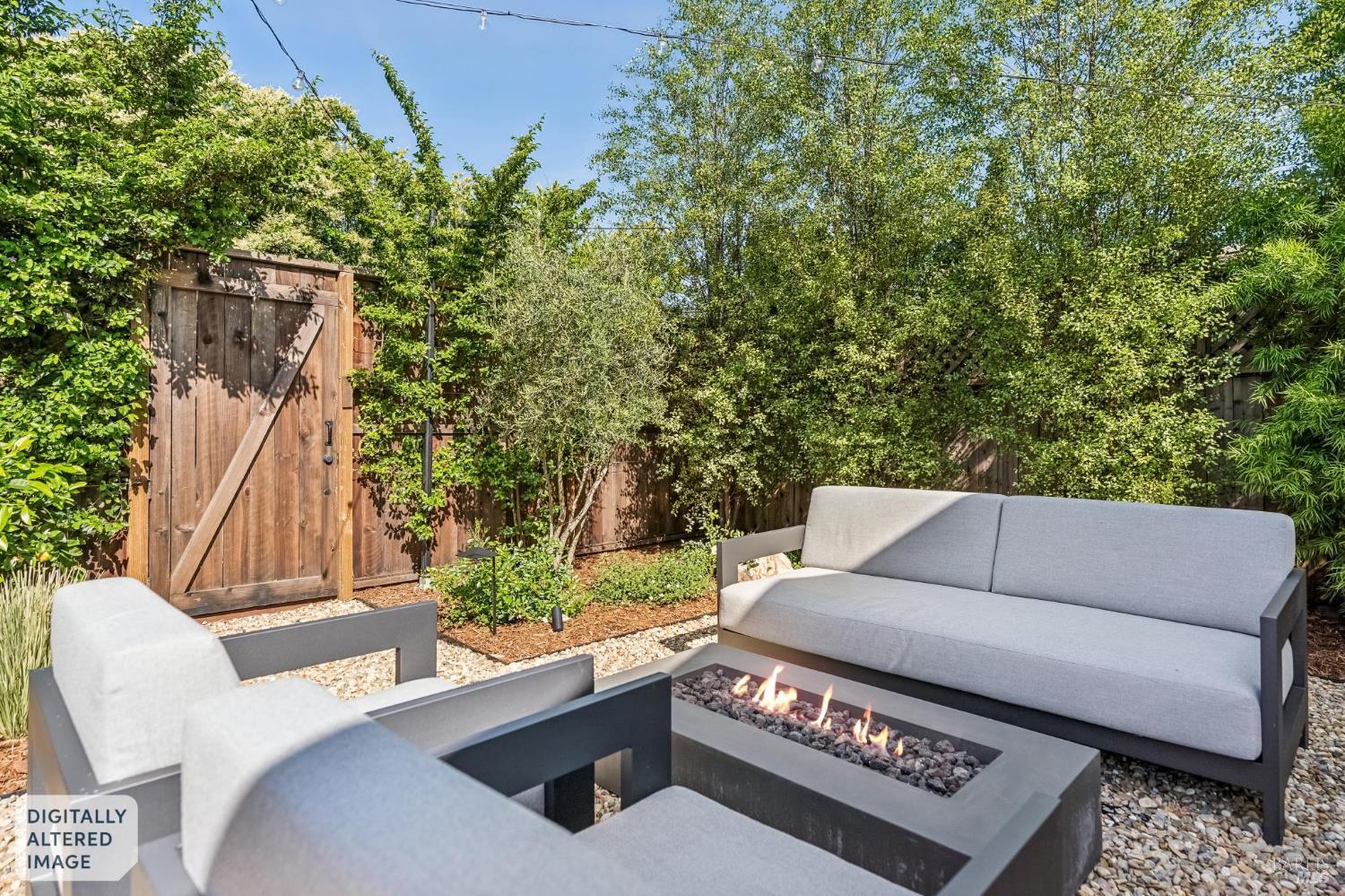 85 Harriet Way Tiburon, CA 94920 - Photo 33 of 44 a view of an outdoor sitting area with a couch