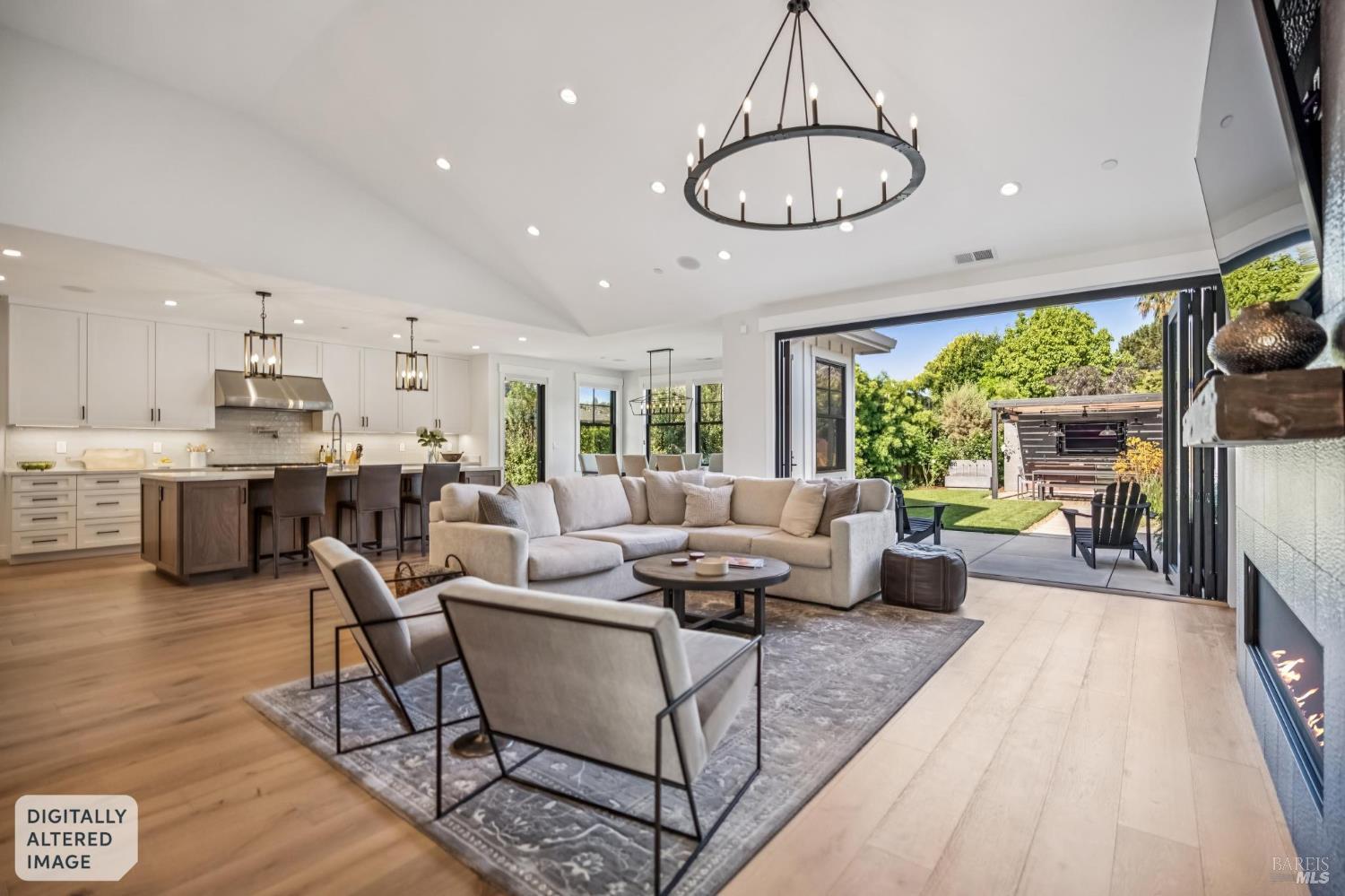 85 Harriet Way Tiburon, CA 94920 - Photo 6 of 44 a living room with furniture kitchen view and a large window
