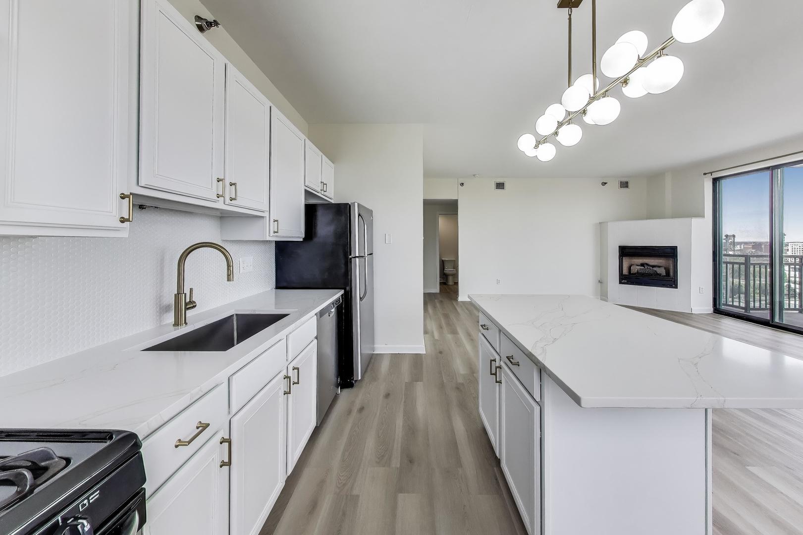 5 East 14th Place, Unit 1405 Chicago, IL 60605 - Photo 11 of 33 a kitchen with cabinets a sink and appliances