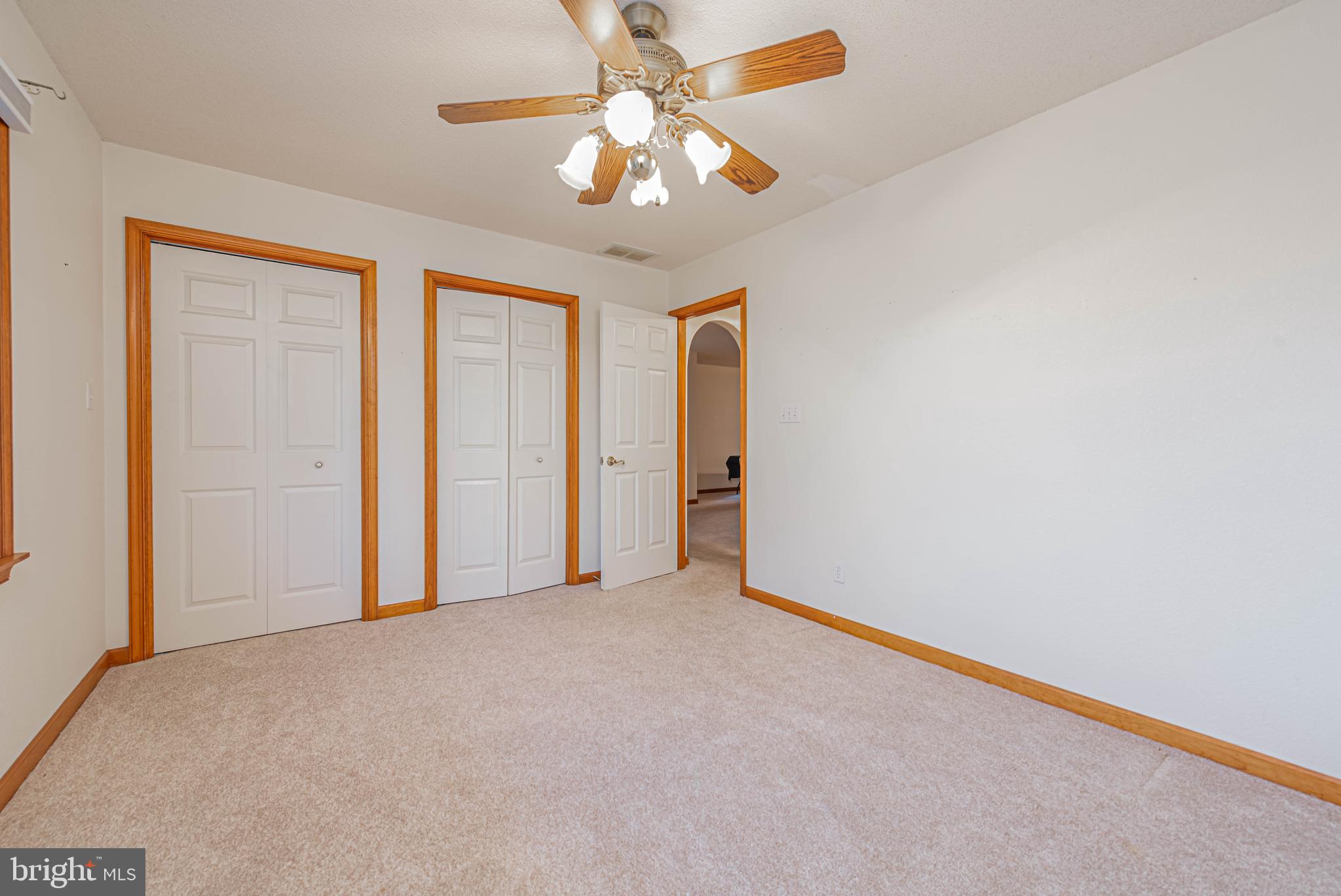 35772 Egret Road Selbyville, DE 19975 - Photo 29 of 38 an empty room with closet and a chandelier fan